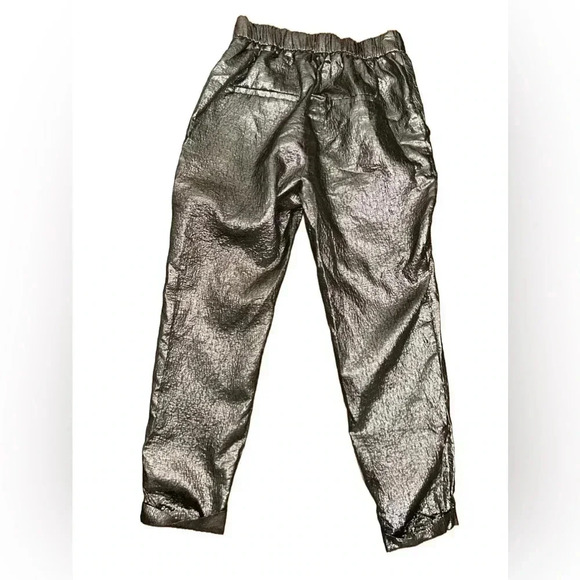Zara Trafaluc Collection Gold Metallic Pants with Stretch Size Small - Picture 2 of 8